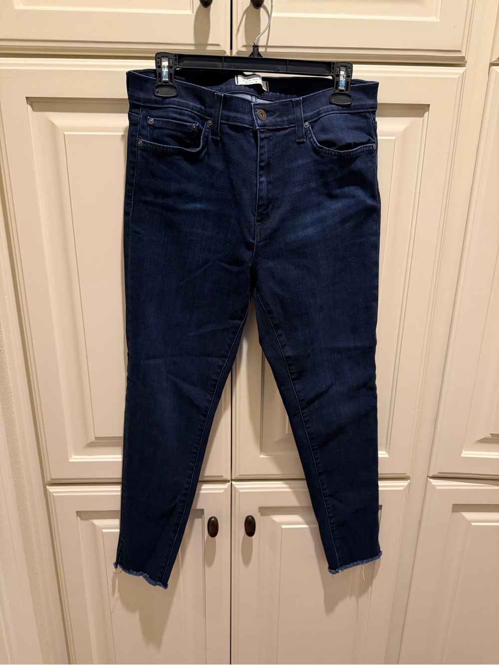 Principle Women's Dark Blue Ankle Jeans — Stretch Slim Crop